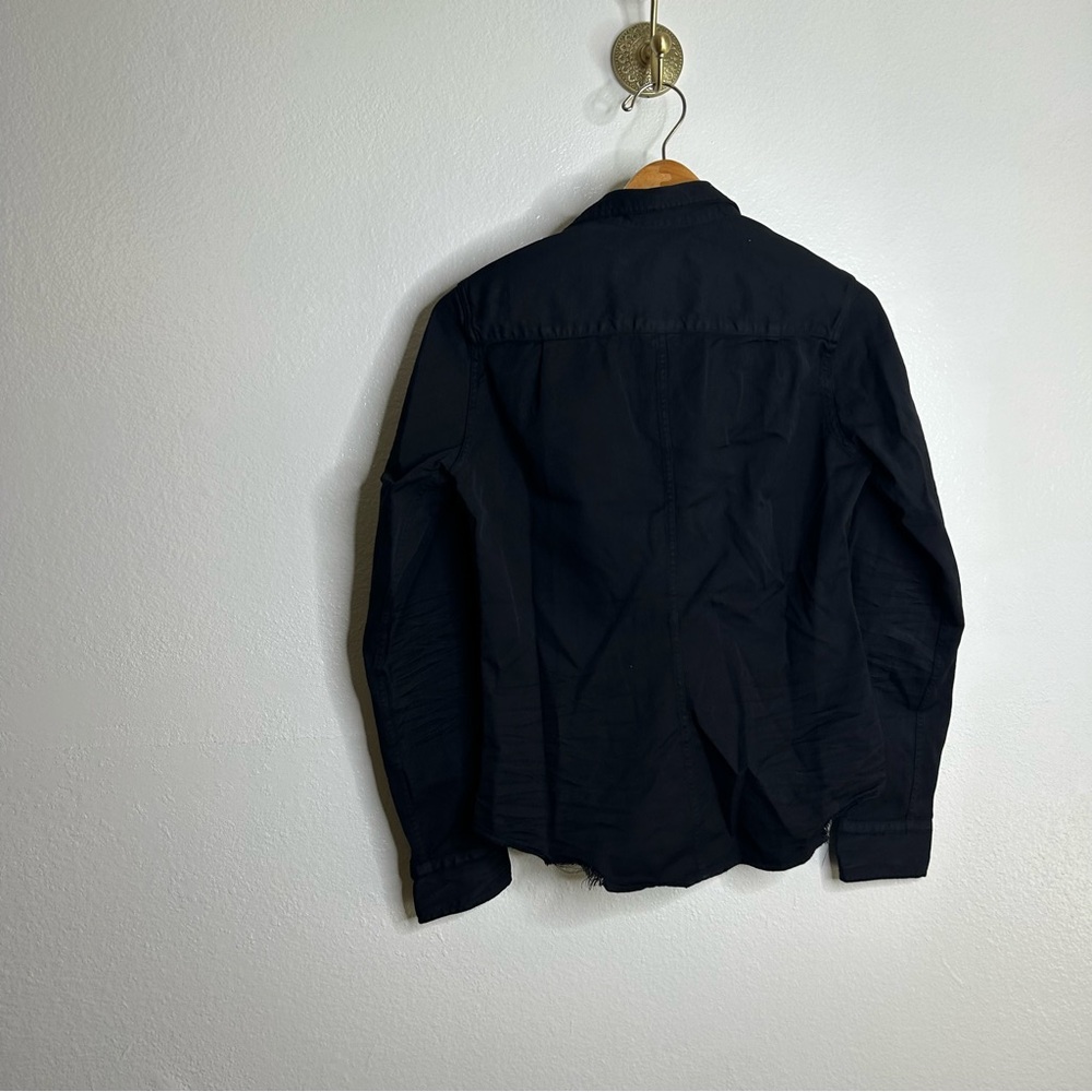 Frank & Eileen Barry Tailored Button Up Shirt in Black Famous Denim Size XS - Picture 5 of 16